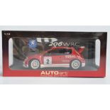 Autoart 1/18 scale highly detailed Peugeot 206WRC, Burns and Reid Rallye Monte Carlo 2003, model