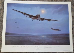 Limited edition print 'The Dambusters' by Simon Smith depicting Guy Gibson and Harold "Mick"