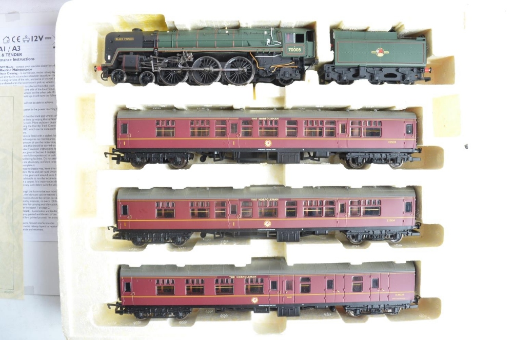 Two limited edition Hornby OO gauge boxed train pack sets to include R2660M 'The Norfolkman' BR 4- - Image 2 of 12