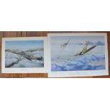 Two limited edition aviation prints complete with CoA's to include 'The Right Of The Line' by Graeme