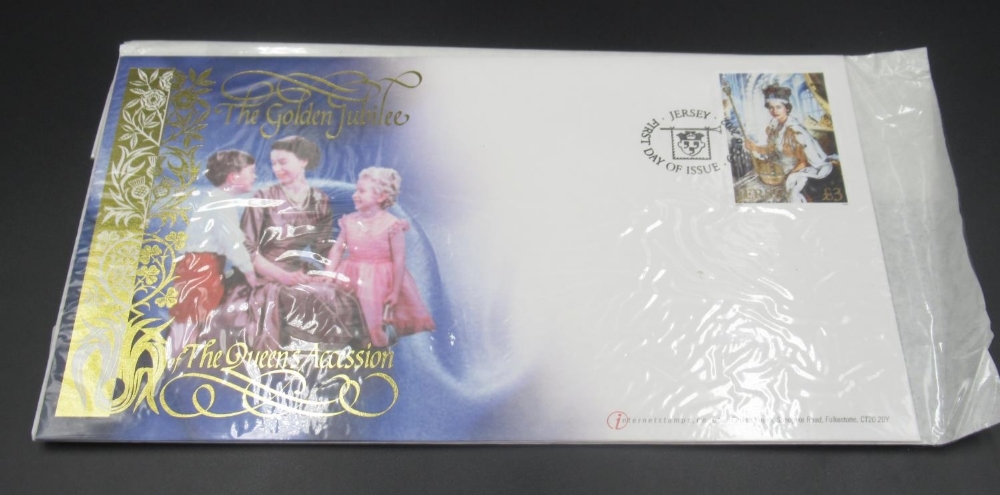 Internet Stamps presentation cover for The Golden Jubillee with Elizabeth II 1962 Sovereign, Limited - Image 7 of 7