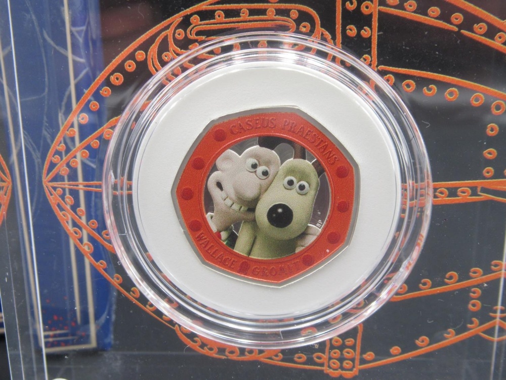 The Royal Mint - Wallace & Gromit 2019 UK 50p Gold Proof Coin, Limited Edition no.298/630, with - Image 6 of 8