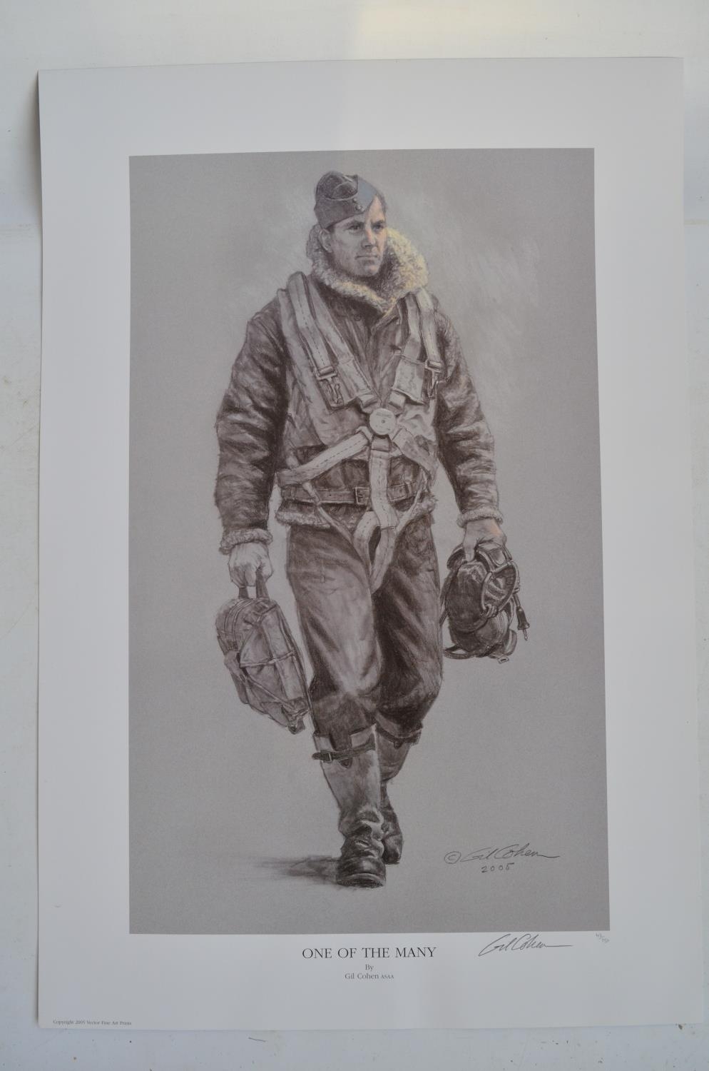 Two limited edition aircrew prints by Gil Cohen (Vector Fine Arts) to include 'One Of The Few' (78/ - Image 3 of 4