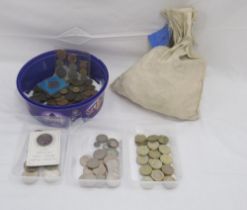 Large mixed collection of GB coins to inc. a sack of half-pennies, 1998 one ounce fine silver
