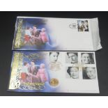 Internet Stamps presentation cover for The Golden Jubillee with Elizabeth II 1962 Sovereign, Limited