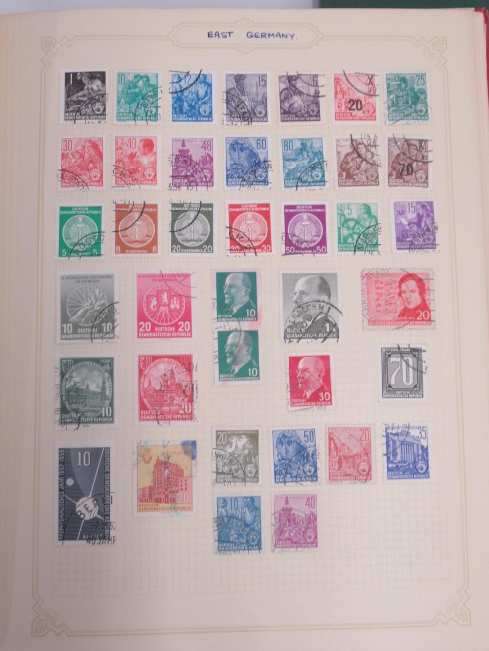 Stamp album cont. Polish stamps, stamp album of French Stamps, a folder cont. stamps and postcards - Image 14 of 24