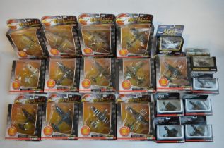 Collection of diecast model aircraft from Corgi to include 13x 1/72 scale Warbird series 1 WWII