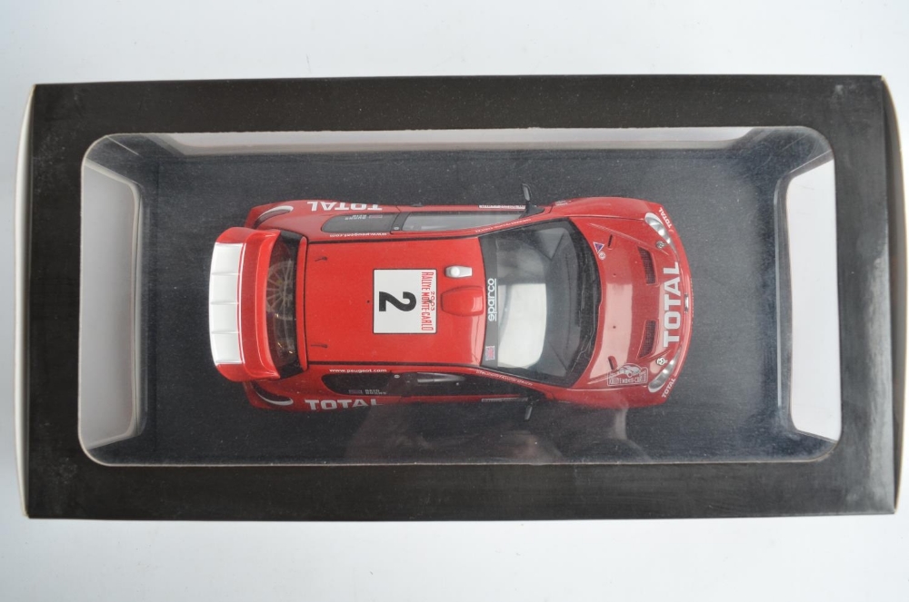 Autoart 1/18 scale highly detailed Peugeot 206WRC, Burns and Reid Rallye Monte Carlo 2003, model - Image 3 of 9