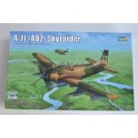 Complete and unstarted Trumpeter 02254 1/32 scale A-1J (AD7) Skyraider plastic model kit USAF/USN.