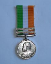 Kings South Africa Medal. To 1334 Sgt J.W. Lindsay. With two clasps South Africa 1901/02. 1st