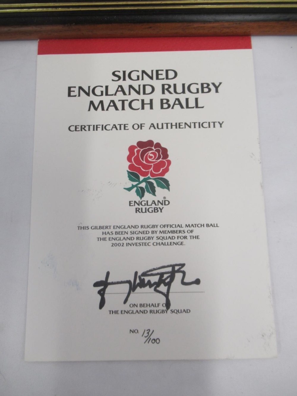 Gilbert England Rugby Official Match Ball signed by Members of the England Rugby Squad of the 2002 - Image 2 of 8