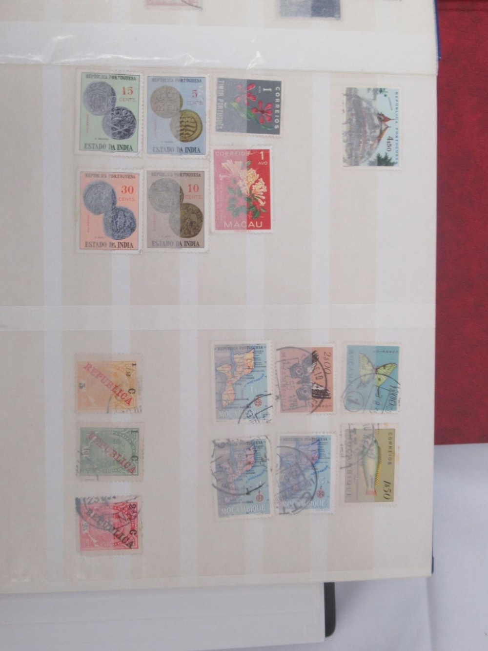 Assorted collection of International and British stamps in 15 folders/albums - Image 8 of 12