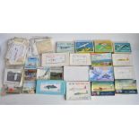 Extensive collection of unbuilt glider model kits in plastic and resin, various scales and