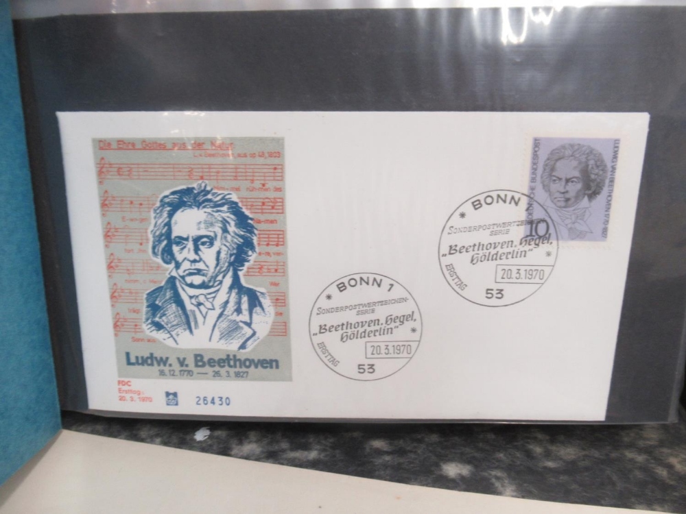 Suitcase cont. mixed collection of c20th British and International stamps, covers & FDC's, loose and - Image 6 of 11