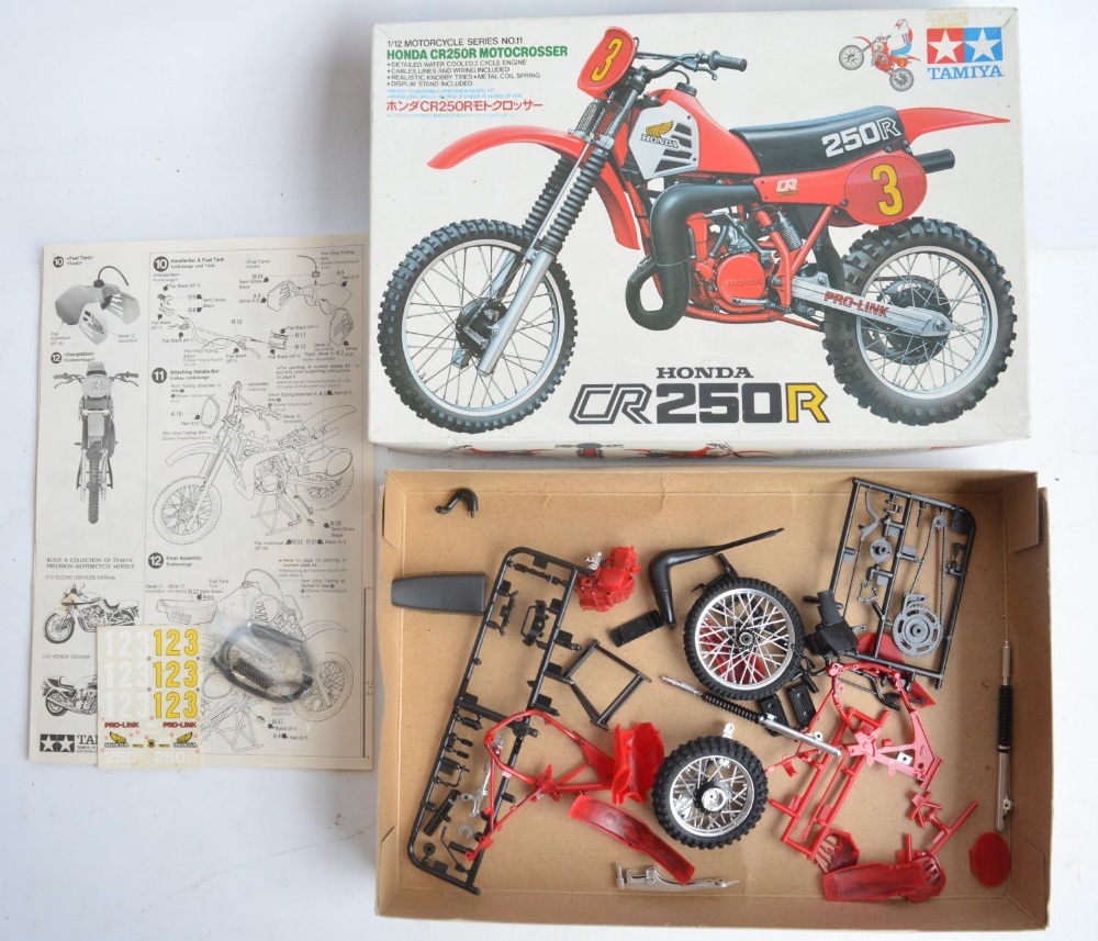 Four 1/12 scale plastic model motorcycle kits from Tamiya to include 1451 KTM250MX with motocross - Image 8 of 8