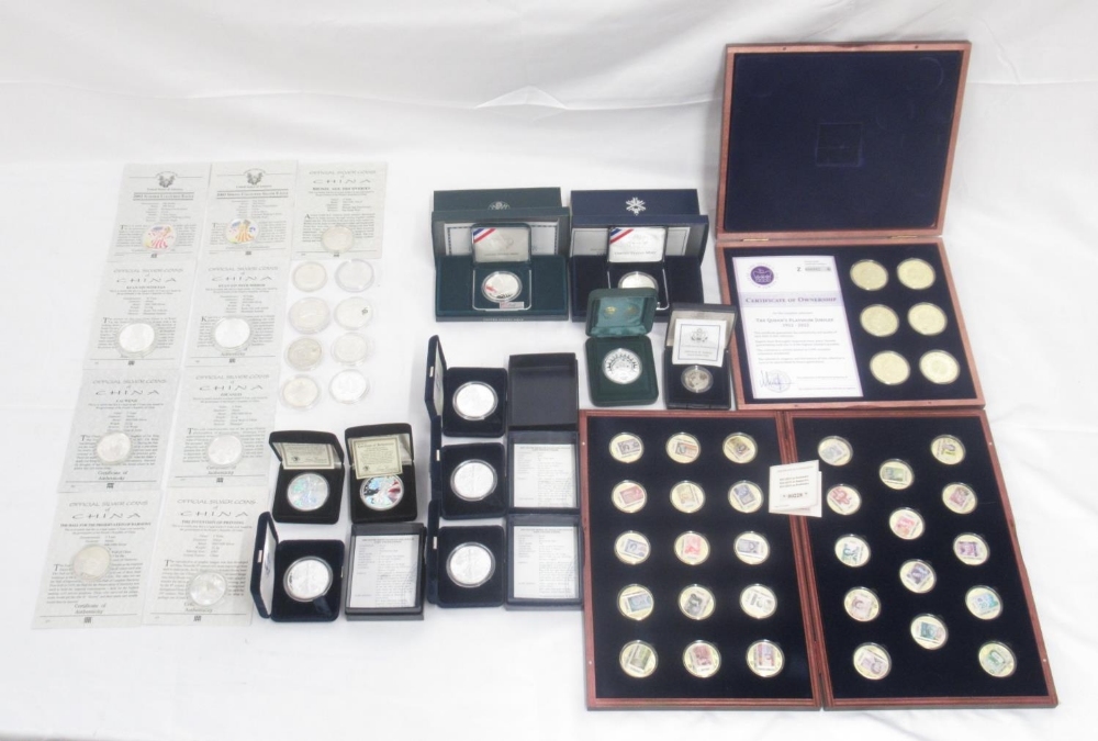 Large assorted collection of silver proof coins and other coins to inc. Westminster silver proof - Image 7 of 12