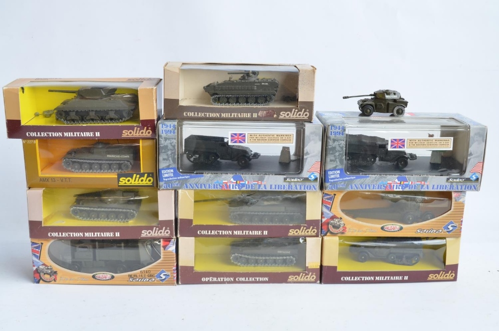 Collection of diecast armour models from Solido to include 11 boxed single vehicle sets, WWII and - Image 2 of 12