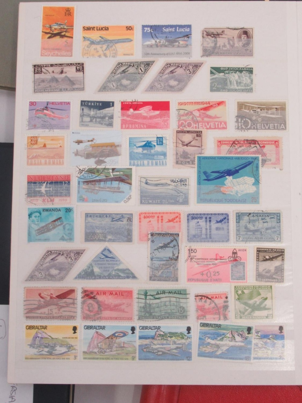 Stamp album cont. various international Aircraft stamps, stamp folder cont. stamps from Iran( - Image 6 of 21