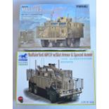Two unbuilt 1/35 scale Iraq/Afghanistan war armoured patrol vehicle plastic model kits to include