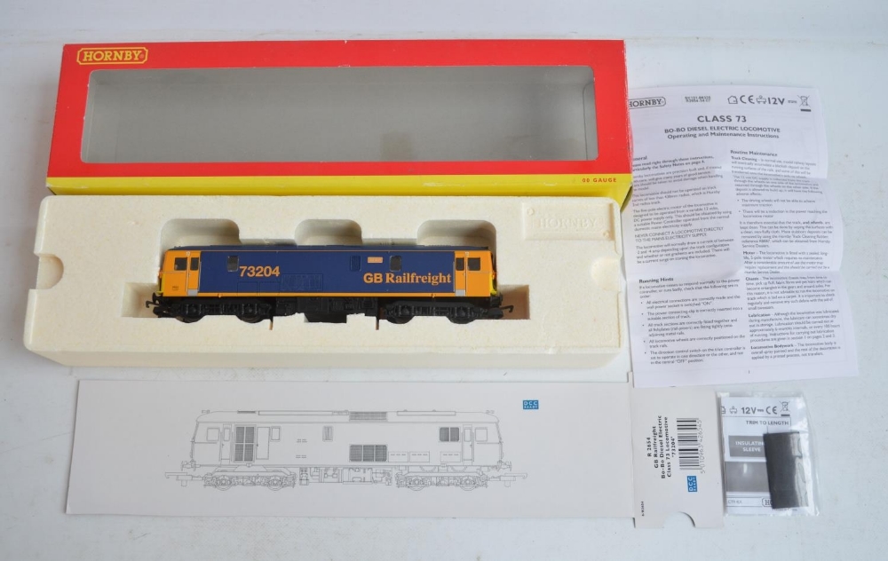 Hornby DCC ready R2654 GB Railfreight Bo-Bo diesel electric Class 73 73204, model mint with