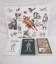 When The Comics Went To War artwork, 64cm x 51cm by Barrie Mitchell and its Limited Edition hardback