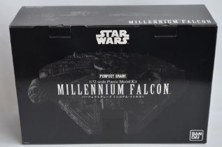 Bandai Perfect Grade 1/72 scale Millennium Falcon plastic model kit with internal lighting (now