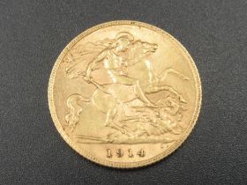 George V 1914 half-sovereign