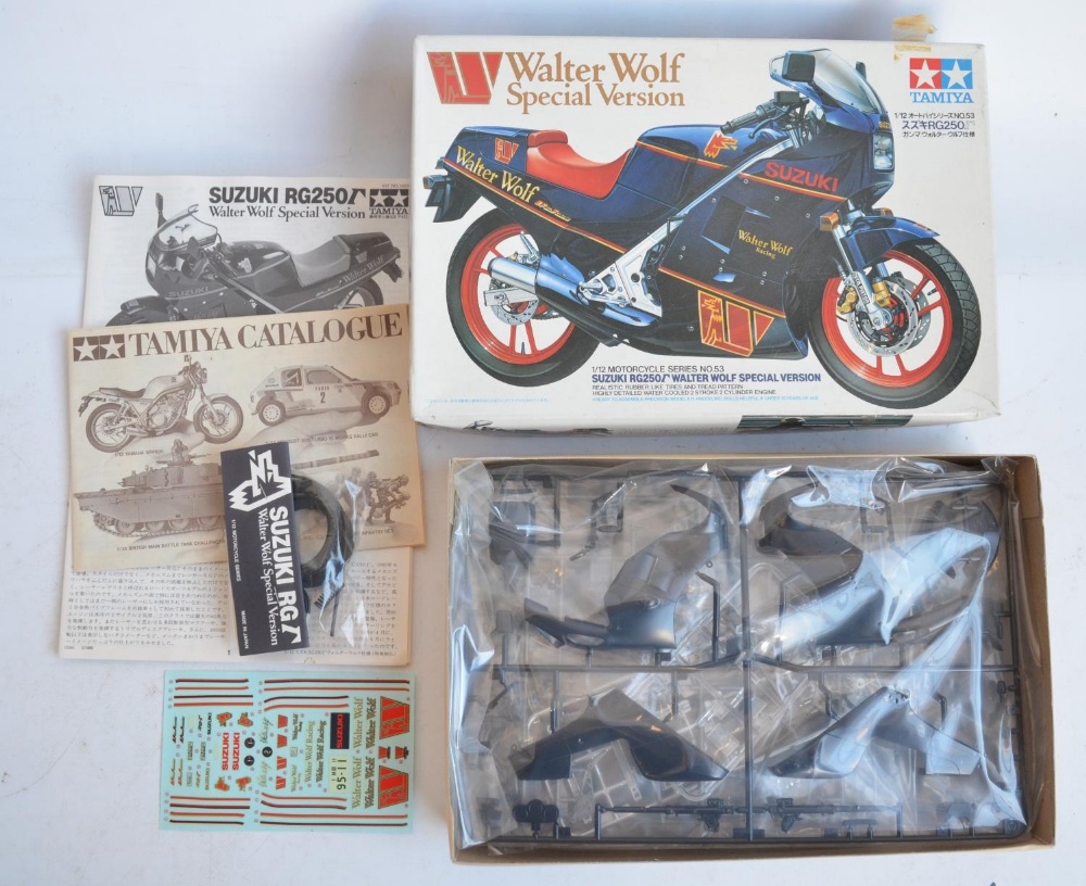 Four unbuilt 1/12 scale plastic model motorcycle kits from Tamiya to include 14012 Kawasaki - Image 4 of 11