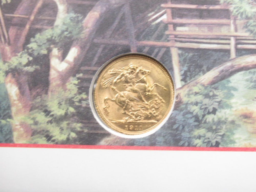 Internet Stamps presentation cover for The Golden Jubillee with George V 1911 Sovereign, Limited - Image 4 of 5