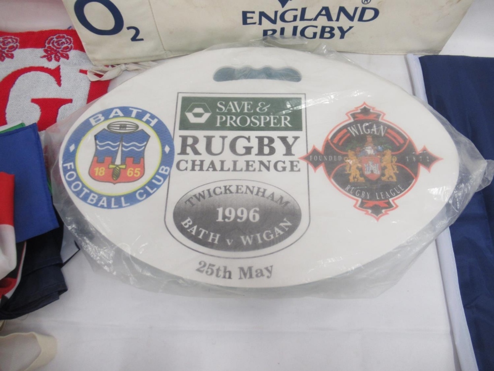 Collection of Rugby memorabilia to inc. Neil Jenkins Ltd Ed. 691/100 World of Groggs figure signed - Image 9 of 12