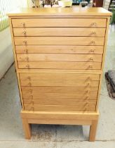 Hand made display cabinet. Made from light oak this is an exceptionally well made piece of furniture