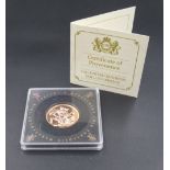Cased 2011 Sovereign, from the Coin Portfolio Management with COA