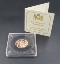 Cased 2011 Sovereign, from the Coin Portfolio Management with COA