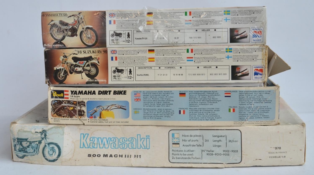 Four unstarted 1/8 scale motorcycle plastic model kits from Heller, Heller/Humbrol and Revell to - Image 8 of 8