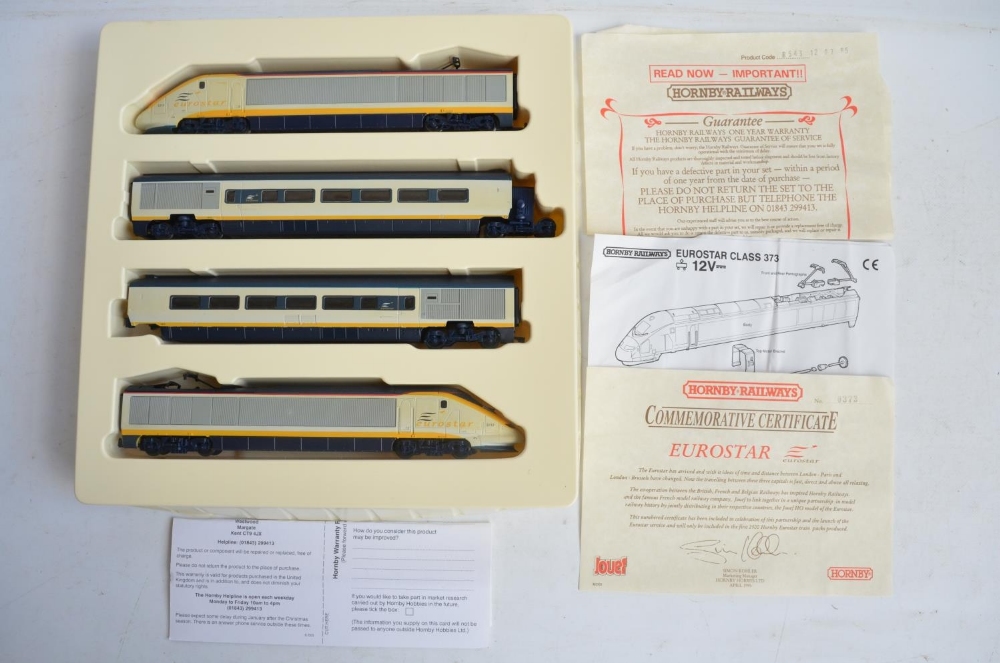 Hornby/Jouef limited edition HO gauge R543 Class 373 Eurostar train pack with power and dummy cars - Image 2 of 6