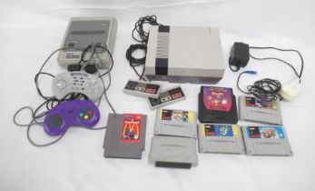 Nintendo Entertainment System NES version with 2 controllers, Nintendo Super Nintendo