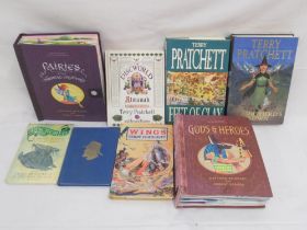 Assorted collection of Terry Pratchett and fantasy books to inc. Feet of Clay, Victor Gollancz 1st