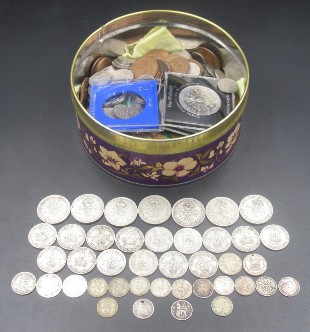 Assorted collection of GB coinage to inc. Pre-1947 GB silver content (gross 6.2ozt)