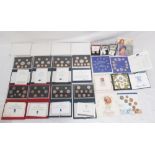 Royal Mint - UK Proof Coin Collection 1989-1992(without white box) 1993-1995 & 1998 (with white