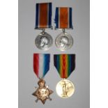 Two 1914-18 War Medals To M25314 W.T. Raby. Sick Berth Attendant. R.N. 32655 A. Cpl H.B. Thomas.