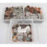 Large assorted collection of C20th British coins to inc. pennies, farthings, Post-1947 shillings,