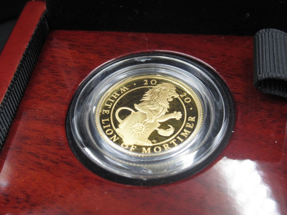 The Royal Mint - The Queen's Beasts: The White Lion of Mortimer 2020 UK Quarter-Ounce Gold Proof £25 - Image 3 of 4