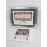 John Ireland '2003 World Champions' signed print with Martin Johnson's signature and a Clive