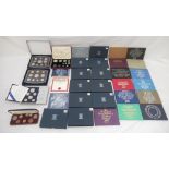 Assorted collection of Royal Mint coinage of Great Britain and yearly Proof coin collections (34)