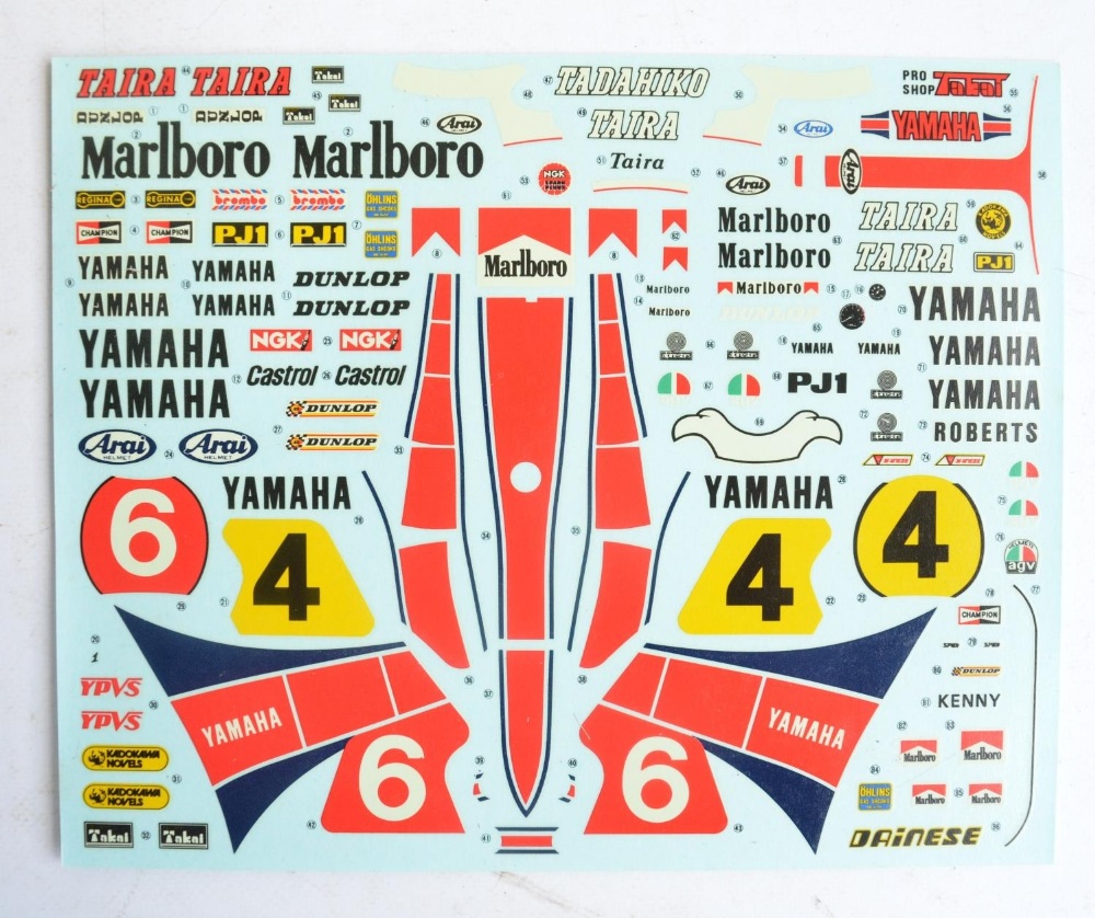 Two unbuilt 1/12 scale Yamaha YZR500 motorcycle plastic model kits with included driver figures from - Image 3 of 6