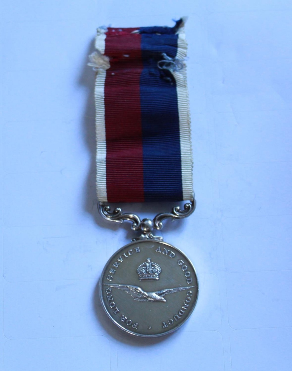 R.A.F. Long Service Medal.654390 Cpl J.W. Roberts. - Image 2 of 2