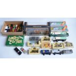 Collection of diecast model vehicles, many boxed, various scales and manufacturers to include