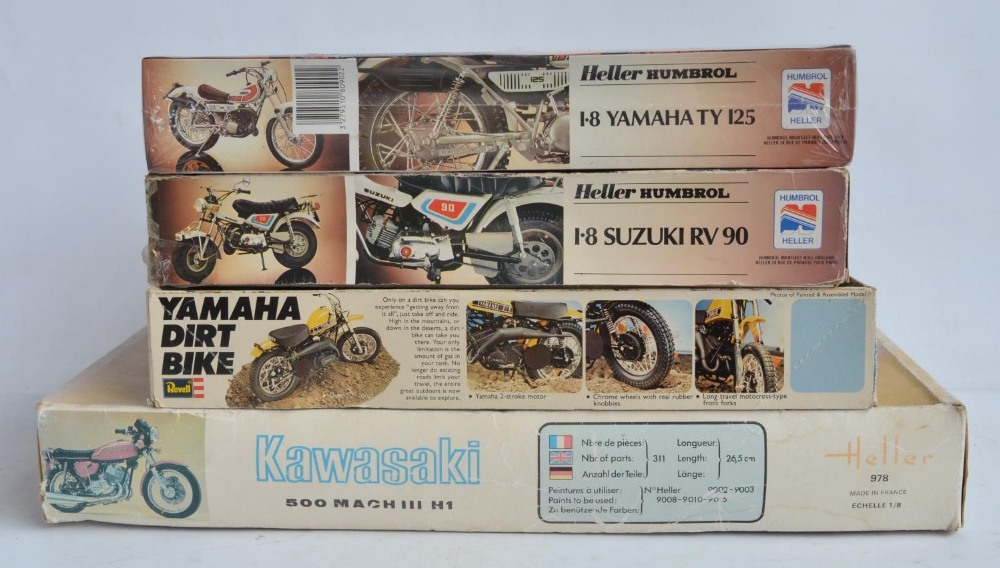 Four unstarted 1/8 scale motorcycle plastic model kits from Heller, Heller/Humbrol and Revell to - Image 7 of 8