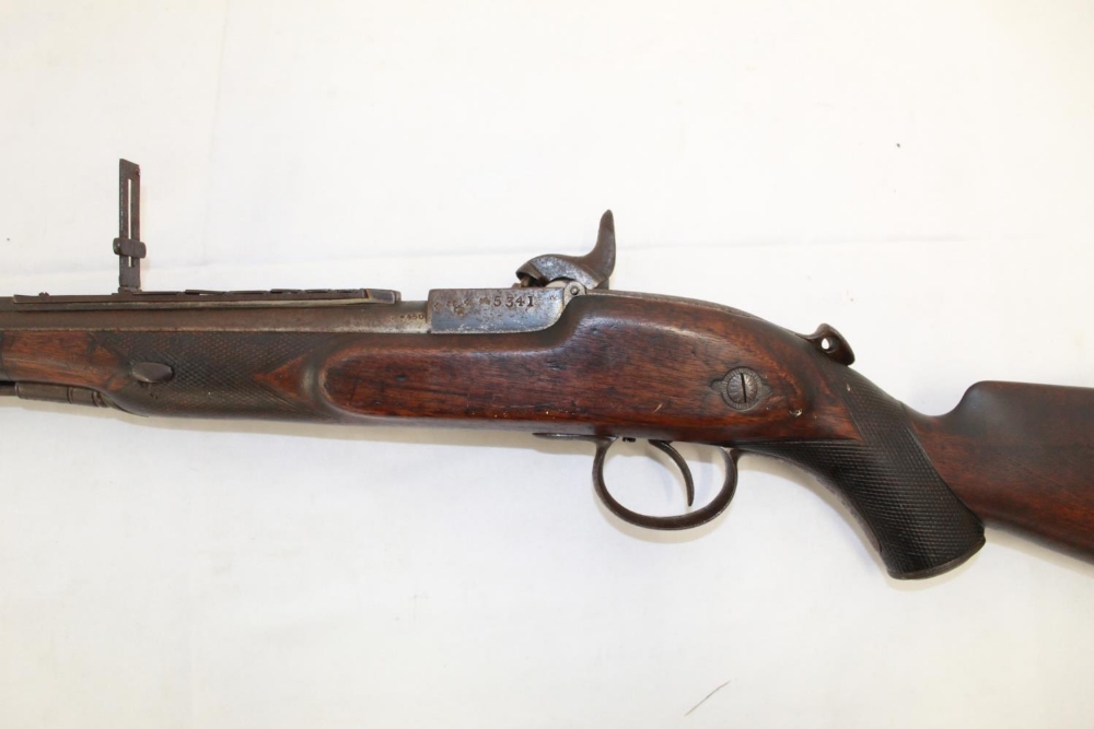 Westley Richards and Co. breach-loading percussion cap 'Monkey Tail' carbine, dated 1875. Complete - Image 6 of 7