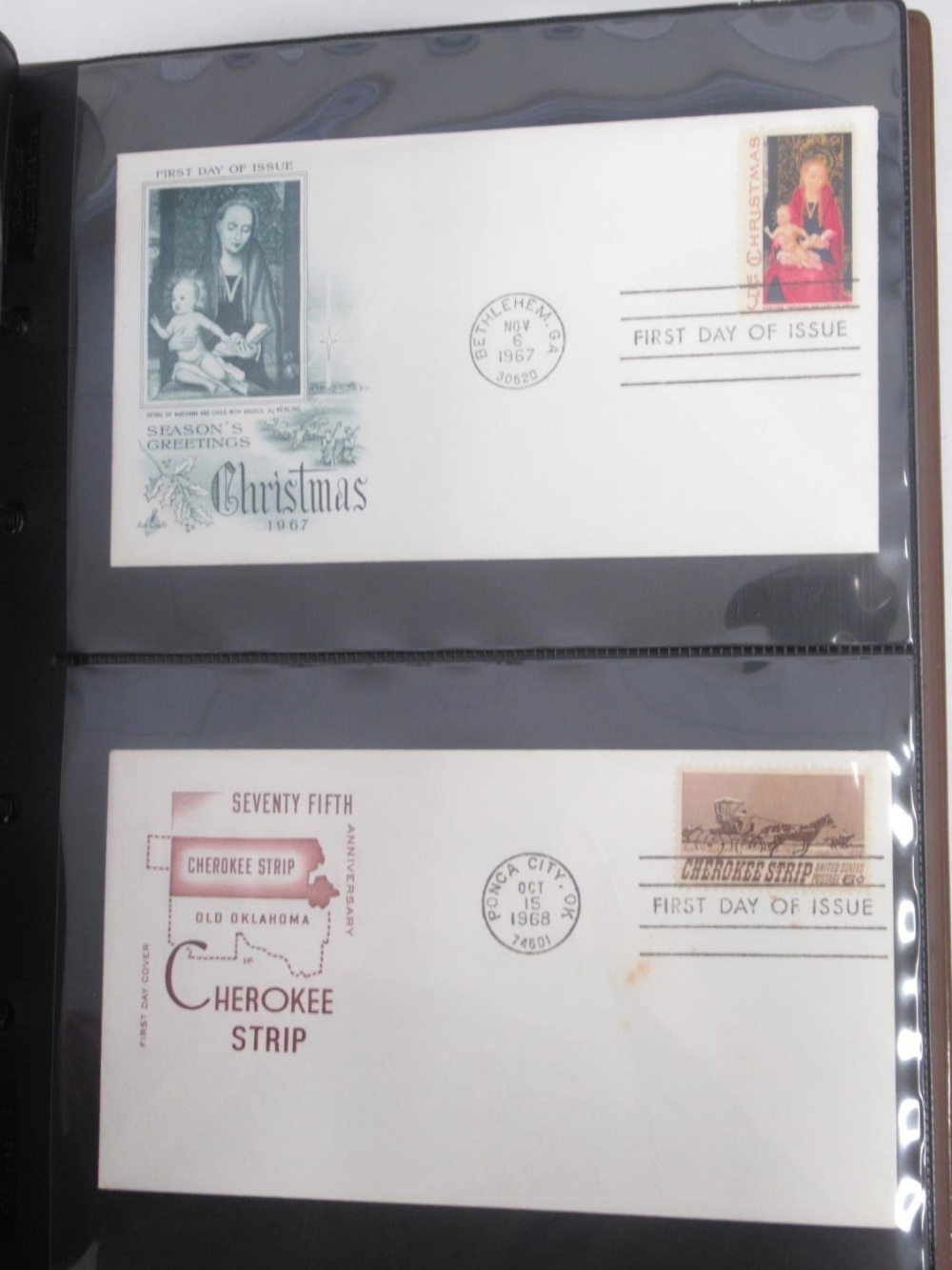 Davo Liechtenstein stamp album, 2 stamp albums cont. various world stamps, Davo USA stamp album - Image 16 of 17